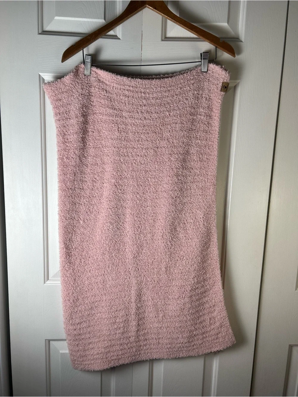 Bearpaw Pink Chenille Baby Blanket Sweater Knit Soft Ribbed Security Lovey